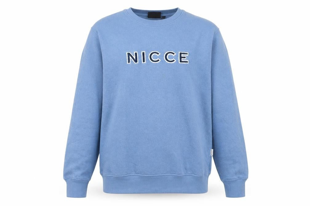 Mens UK Size M NICCE Blue Pullover Sweatshirt