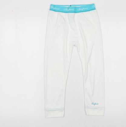 Surfanic Boys White Compression Base Layer Leggings 12 Years Ski Activewear