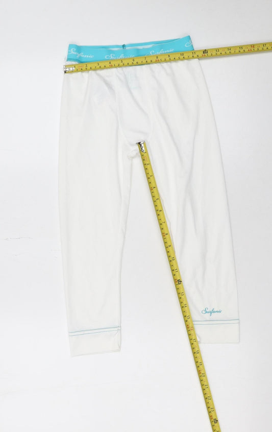 Surfanic Boys White Compression Base Layer Leggings 12 Years Ski Activewear