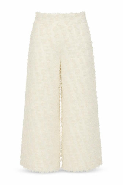 Womens UK Size S Zara Regular Fit Wide-Leg Ivory Trousers