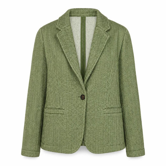 Womens UK Size S Lands' End Regular Green Blazer