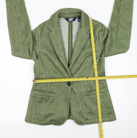 Womens UK Size S Lands' End Regular Green Blazer
