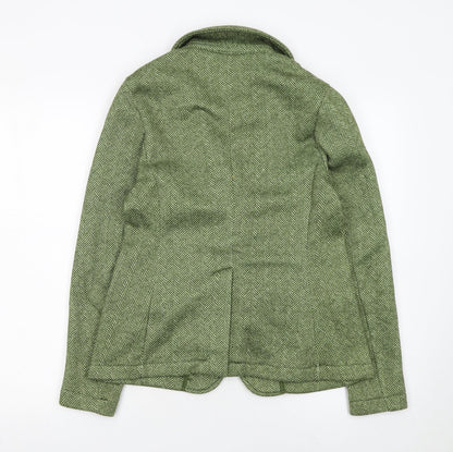 Womens UK Size S Lands' End Regular Green Blazer