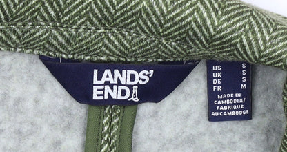 Womens UK Size S Lands' End Regular Green Blazer