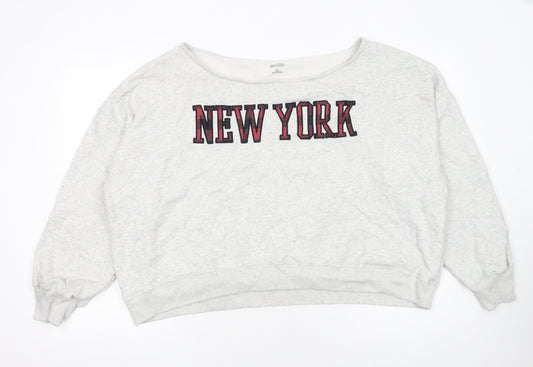 Womens UK Size 2XL Hollister Grey Pullover Sweatshirt