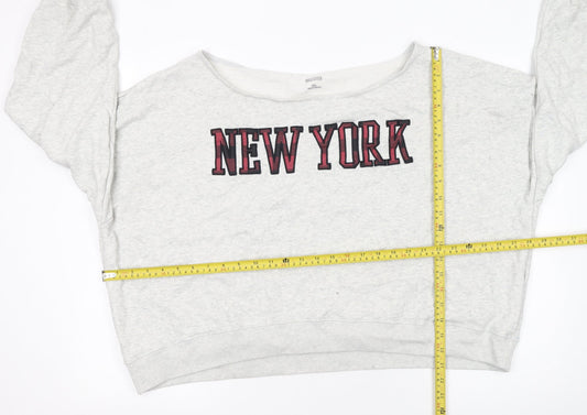Womens UK Size 2XL Hollister Grey Pullover Sweatshirt