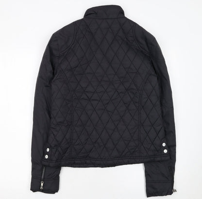 Womens UK Size L Le Breve Black Quilted Coat