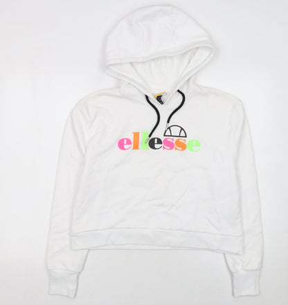 Womens UK Size 10 ellesse White Pullover Hoodie