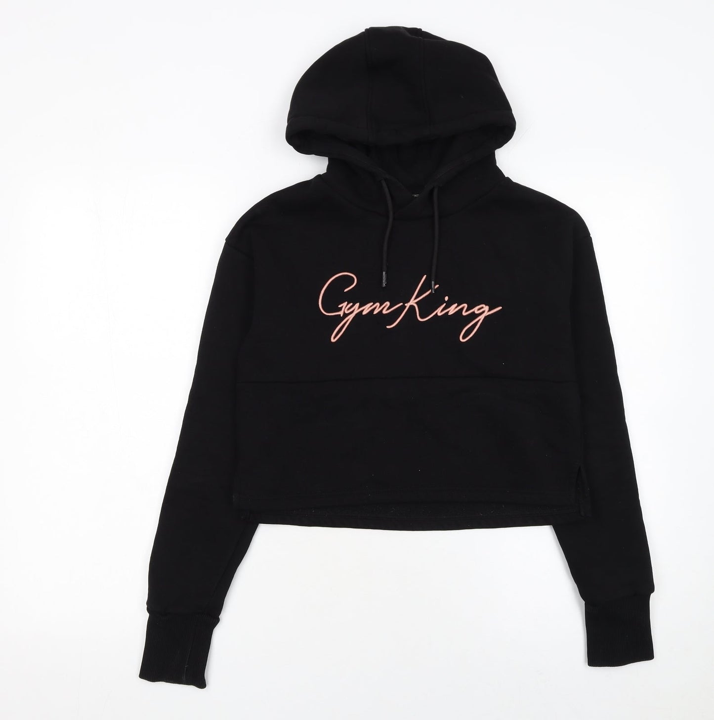 Womens UK Size 8 Gym King Black Pullover Hoodie