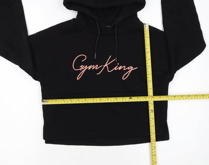 Womens UK Size 8 Gym King Black Pullover Hoodie