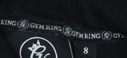 Womens UK Size 8 Gym King Black Pullover Hoodie