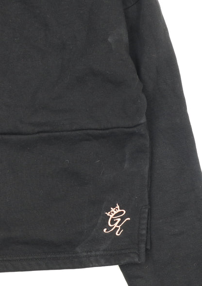 Womens UK Size 8 Gym King Black Pullover Hoodie