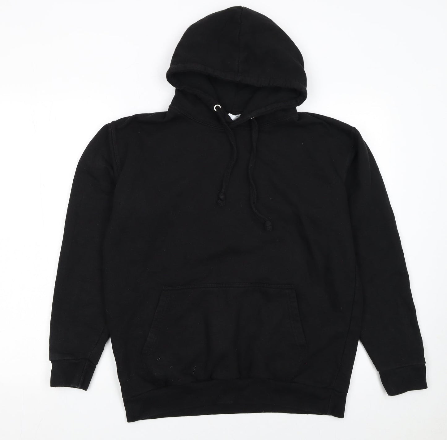 Mens UK Size M Stars & Stripes Black Pullover Hoodie