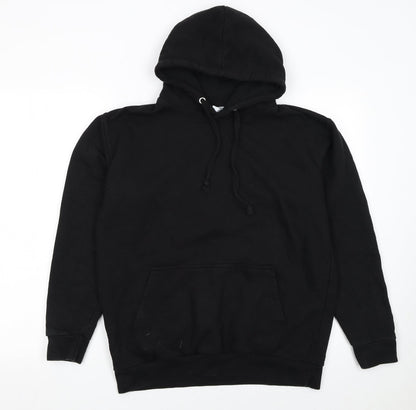 Mens UK Size M Stars & Stripes Black Pullover Hoodie