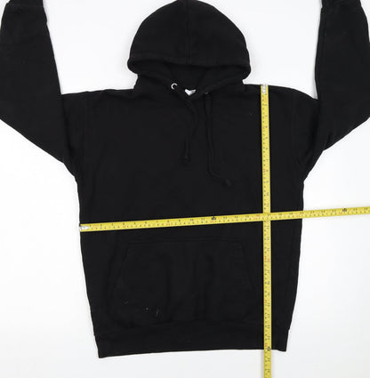 Mens UK Size M Stars & Stripes Black Pullover Hoodie