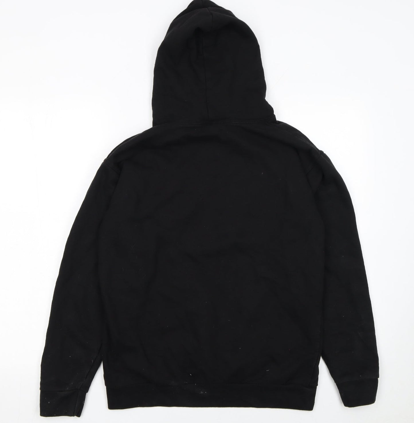 Mens UK Size M Stars & Stripes Black Pullover Hoodie