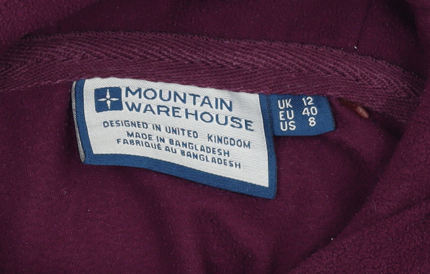 Womens UK Size 12 Mountain Warehouse Red Pullover Hoodie