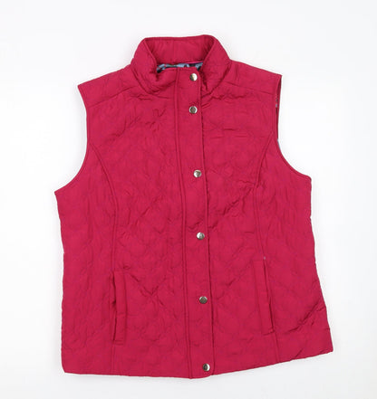 Honor Millburn Women's Pink Quilted Waistcoat Gilet Size M