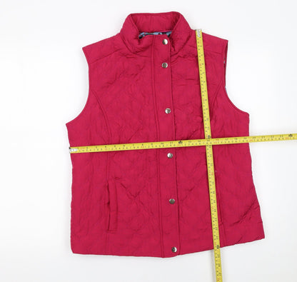 Honor Millburn Women's Pink Quilted Waistcoat Gilet Size M
