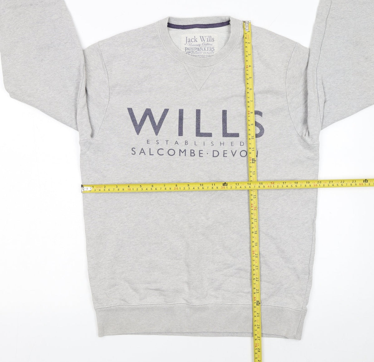 Mens UK Size M Jack Wills Grey Pullover Sweatshirt