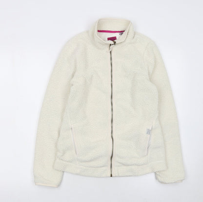 Joules Women's Ivory Full Zip Fleece Jacket Size 10