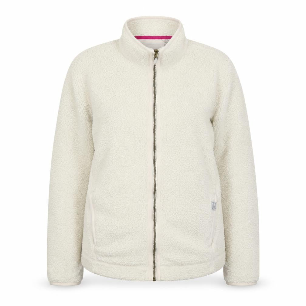 Joules Women's Ivory Full Zip Fleece Jacket Size 10