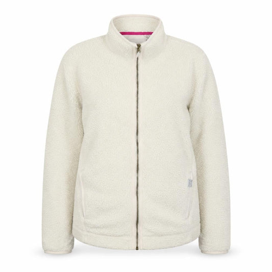 Joules Women's Ivory Full Zip Fleece Jacket Size 10