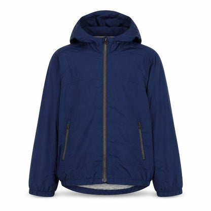 Front view of Gap Kids boys’ blue hooded windbreaker jacket 8-9 years