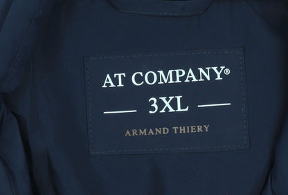 Armand Thiery Men's Blue 3XL Puffer Jacket with Zip Pockets
