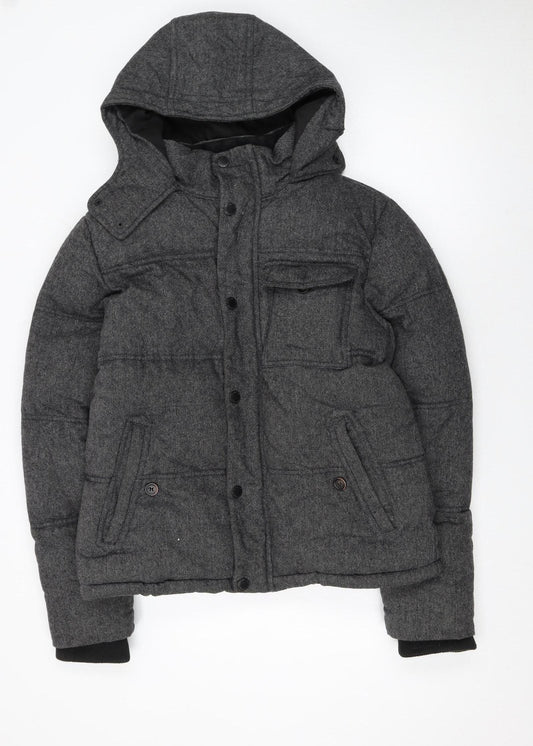 Mens UK Size M Burton Menswear London Grey Puffer Jacket