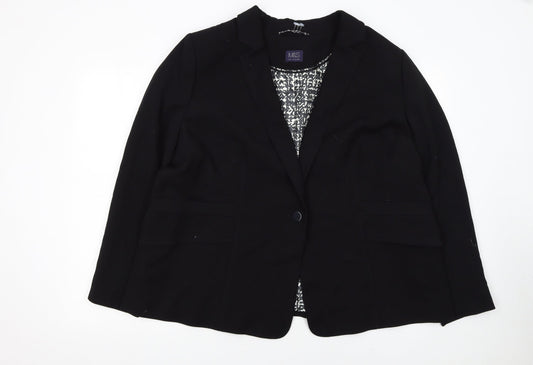 Womens UK Size 24 Marks and Spencer Plus Black Blazer