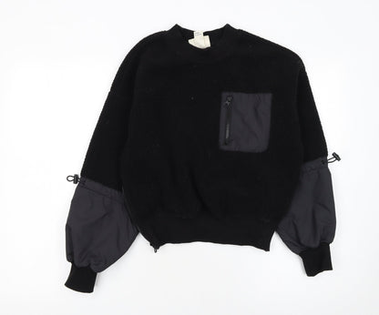 Womens UK Size XS H&M Move Black Pullover Sweatshirt