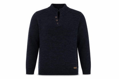 Mens UK Size XL Burton Menswear Blue Henley Jumper