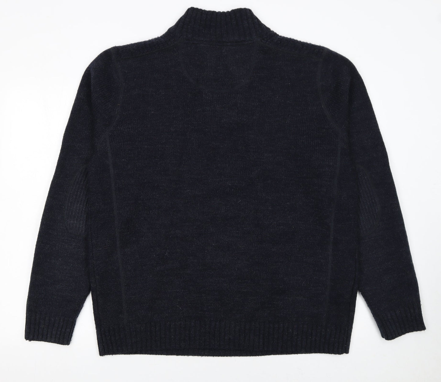 Mens UK Size XL Burton Menswear Blue Henley Jumper