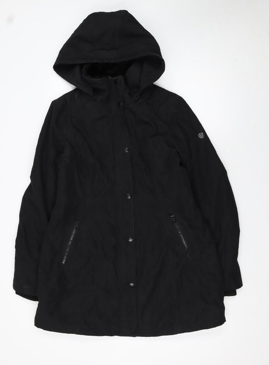 Womens UK Size L Jessica Simpson Black Parka Coat
