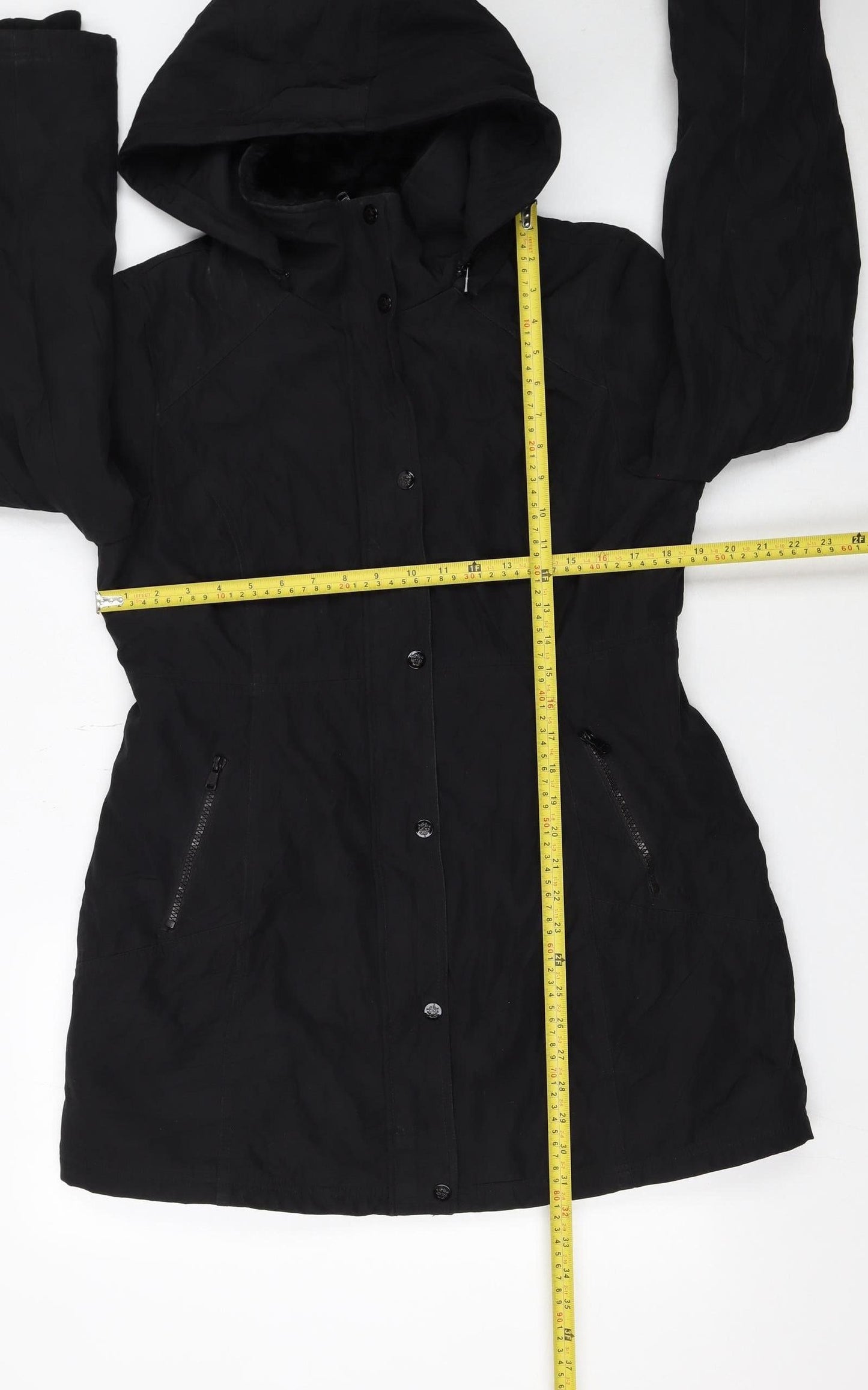 Womens UK Size L Jessica Simpson Black Parka Coat