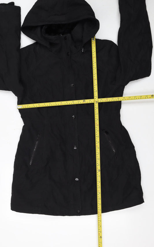 Womens UK Size L Jessica Simpson Black Parka Coat