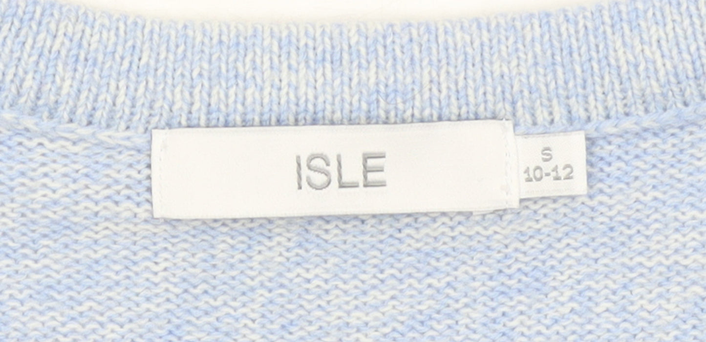 Womens UK Size 10-12 Isle Blue Cardigan Jumper