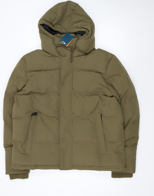 Mens UK Size 2XL Superdry Green Puffer Jacket