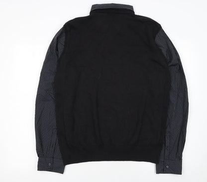 Mens UK Size L NEXT Black Pullover Jumper