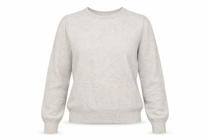 H&M Women Beige Crew Neck Long Sleeve Pullover Jumper Size S