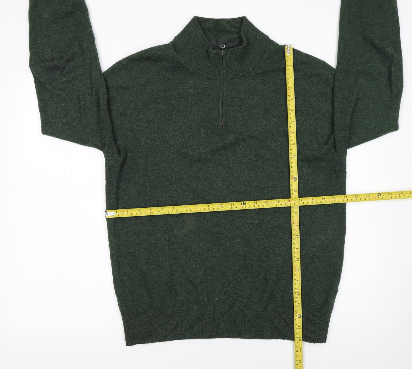 Mens UK Size L Boden Green 1/2 Zip Jumper
