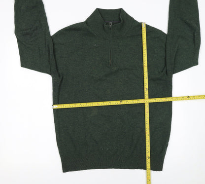 Mens UK Size L Boden Green 1/2 Zip Jumper