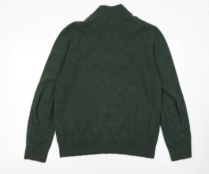 Mens UK Size L Boden Green 1/2 Zip Jumper