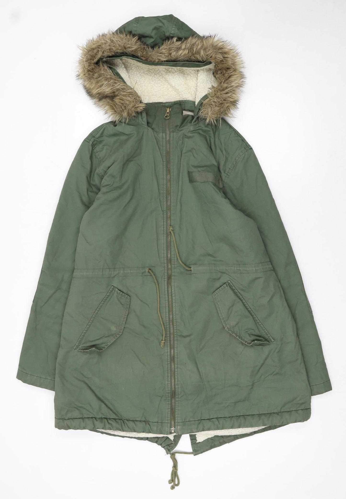 Womens UK Size L Gap Green Parka Coat