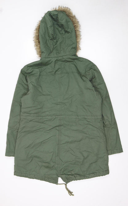 Womens UK Size L Gap Green Parka Coat