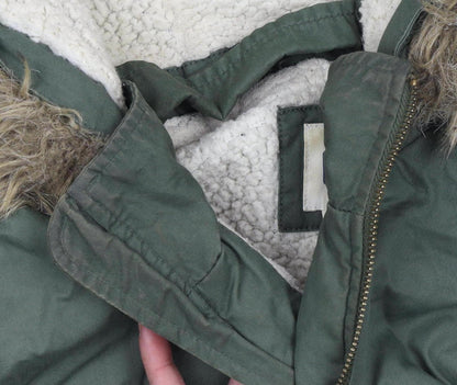 Womens UK Size L Gap Green Parka Coat