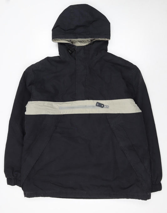 Mens UK Size M H·K·A Black Anorak Coat