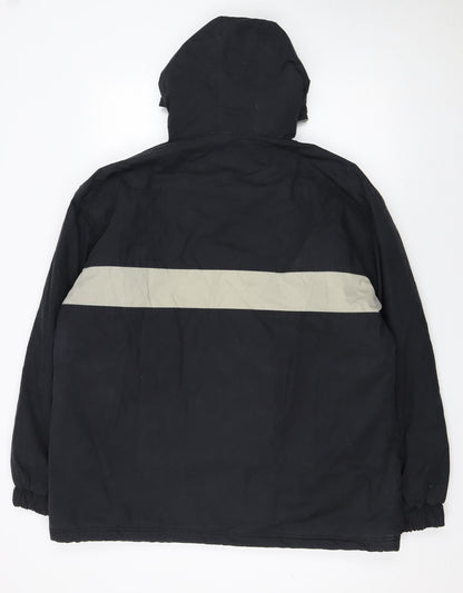 Mens UK Size M H·K·A Black Anorak Coat