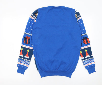 Boys UK Size 12-13 Years The Simpsons Blue Pullover Jumper